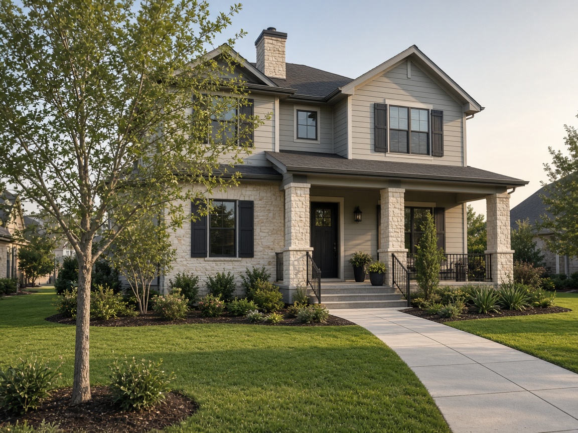 Two-story single-family rental home, the kind of San Antonio rental PMG manages (illustrative image)